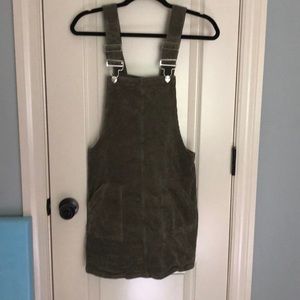 army green corduroy over-alls